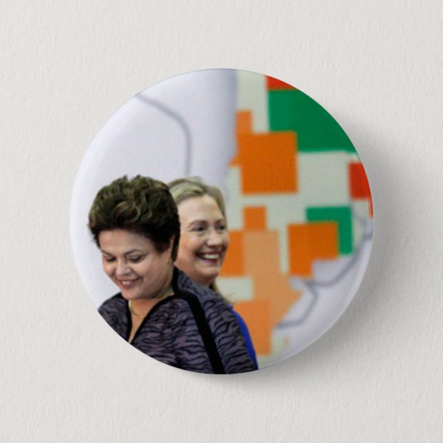 Badge Rond 5 Cm Chefs féminins : Dilma et Hillary (Devant)