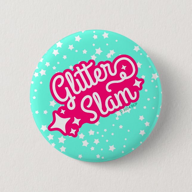 Badge Rond 5 Cm Chelem parties scintillant (Devant)