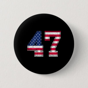Badge Rond 5 Cm Chemise 47e anniversaire Drapeau Usa Maillot d'équ