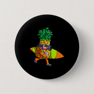 Badge Rond 5 Cm Chemise à ananas pour le surf Hommes Enfants Vacan