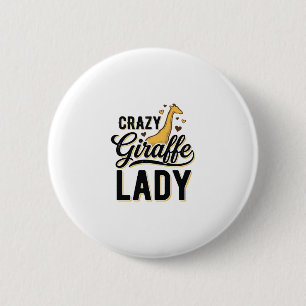 Badge Rond 5 Cm Chemise à motif de gravure vintage Crazy Giraffe L