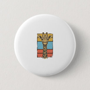 Badge Rond 5 Cm Chemise à motifs rayures rétro girafe gravée vinta