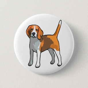 Badge Rond 5 Cm Chemise beagle Chien T