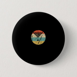 Badge Rond 5 Cm Chemise billard - Piscine rétro Vintage