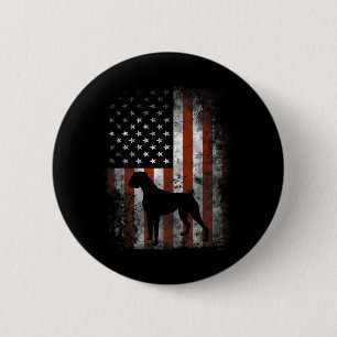 Badge Rond 5 Cm Chemise Boxer Drapeau Américain Usa 4 Juillet Cade