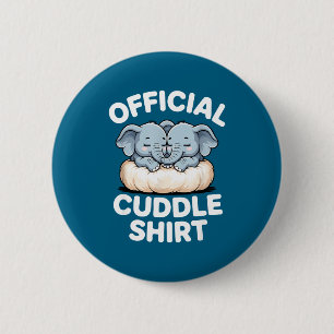Badge Rond 5 Cm Chemise Câlin Éléphant de Bébé Mignon Câlin