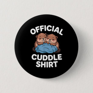 Badge Rond 5 Cm Chemise câline de castors mignons qui se câlinent