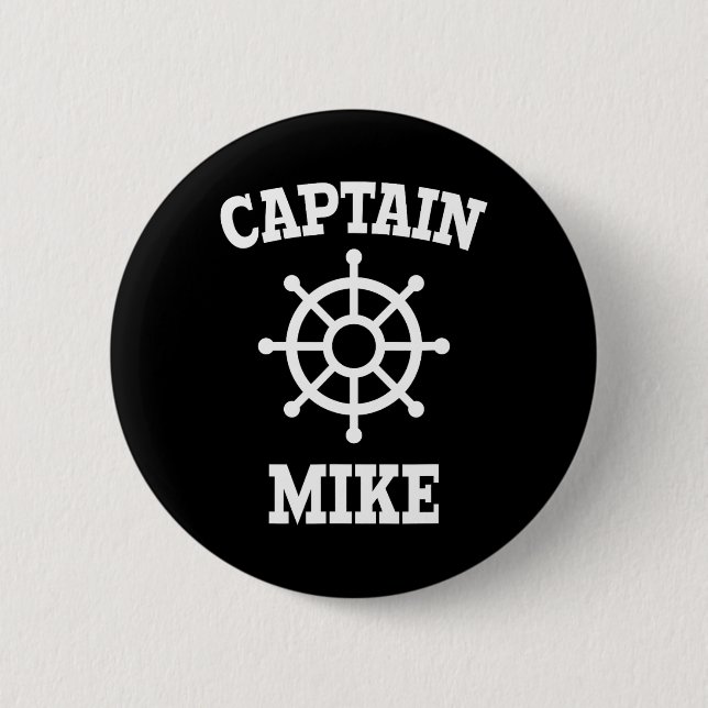 Badge Rond 5 Cm Chemise Captain Mike  (Devant)
