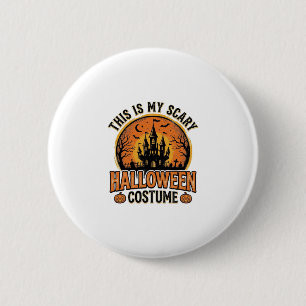 Badge Rond 5 Cm Chemise Château Hanté Costume Halloween Vintage De