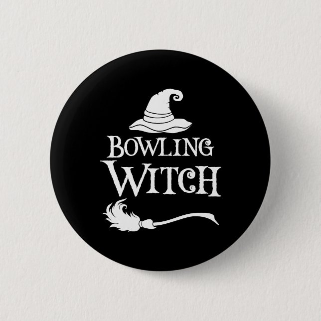 Badge Rond 5 Cm Chemise costumée de Bowling Witch Halloween (Devant)