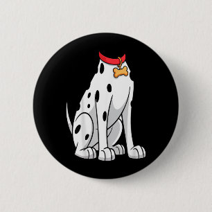 Badge Rond 5 Cm Chemise Dalmatien Hommes Femmes Enfants Costume Da