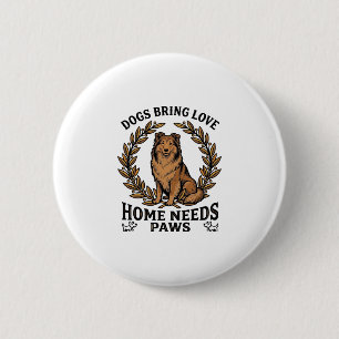 Badge Rond 5 Cm Chemise d'amour de chien Gravure vintage conceptio