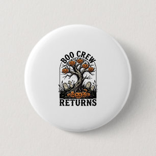 Badge Rond 5 Cm Chemise d'arbre d'Halloween Graphique de citrouill
