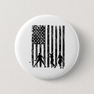 Badge Rond 5 Cm Chemise de badminton drapeau américain hommes drap