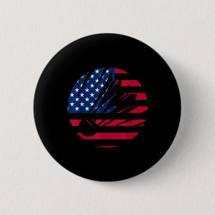 Badge Rond 5 Cm Chemise de Badminton Drapeau Américain Hommes Femm