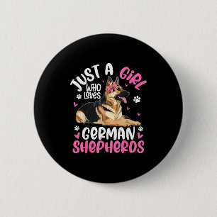 Badge Rond 5 Cm Chemise de Berger Allemand pour filles femmes Berg