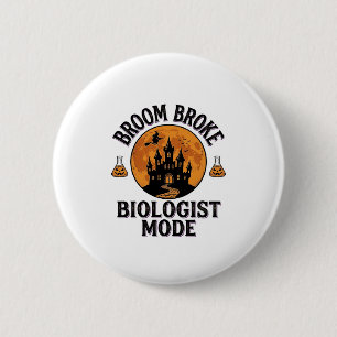 Badge Rond 5 Cm Chemise de biologiste Halloween Vintage Science Sq