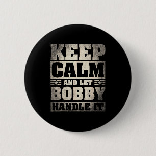 Badge Rond 5 Cm Chemise de Bobby nom D prénom de Bobby