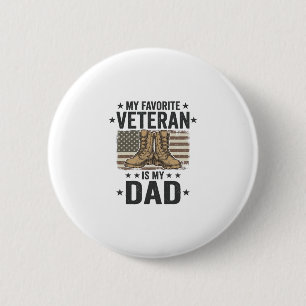 Badge Rond 5 Cm Chemise de bottes de combat patriotique pour papa