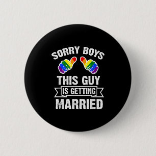 Badge Rond 5 Cm Chemise de célibataire Fête LGBT Fierté Gay Marié 