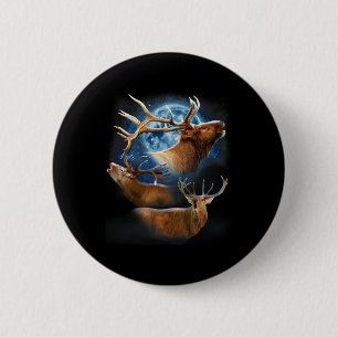Badge Rond 5 Cm Chemise De Chasse Aux Elcs Amusante - Chemise D'El
