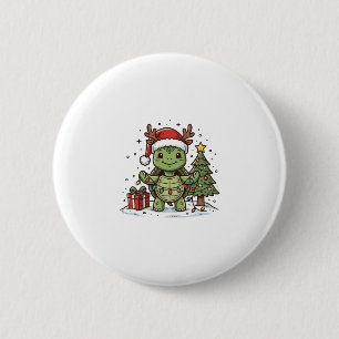 Badge Rond 5 Cm Chemise de conception de gravure vintage de tortue