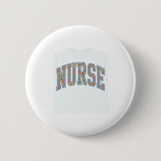 Badge Rond 5 Cm Chemise de conception de lettrage universitaire fl (Devant)
