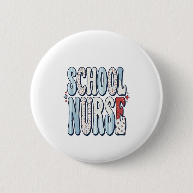 Badge Rond 5 Cm Chemise de conception de typographie florale vinta (Devant)