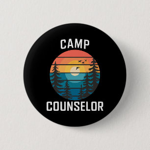 Badge Rond 5 Cm Chemise de conseiller de camp de campeur d'été per
