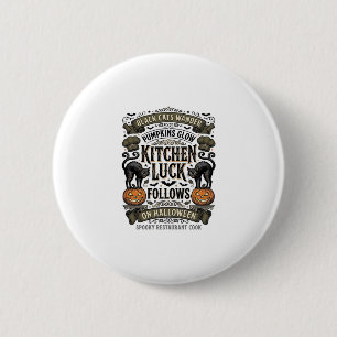 Badge Rond 5 Cm Chemise de cuisine Halloween Vintage Chat Noir Cit