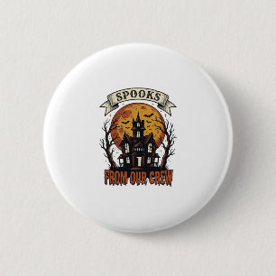 Badge Rond 5 Cm Chemise de équipage d'Halloween Dessin de maison h