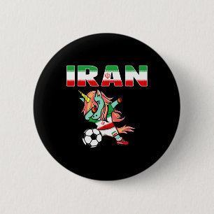 Badge Rond 5 Cm Chemise de fans de football iranien Licorne Verte