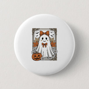 Badge Rond 5 Cm Chemise de fantôme Halloween mignonne gravure vint