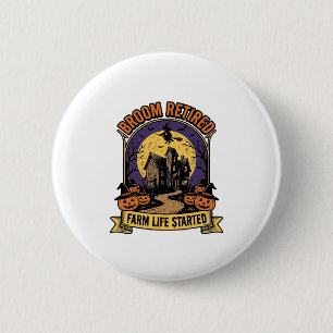 Badge Rond 5 Cm Chemise de fermier Halloween Sorcière de ferme han