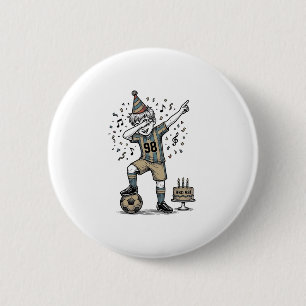 Badge Rond 5 Cm Chemise de garçon de football d'anniversaire Dab G
