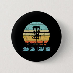 Badge Rond 5 Cm Chemise de golf à disque drôle de chaînes rétro go