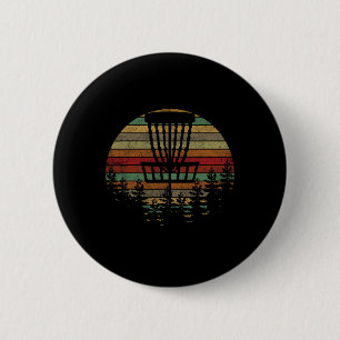 Badge Rond 5 Cm Chemise de golf à disque rétro vintage Frolf disqu