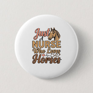 Badge Rond 5 Cm Chemise de gravure vintage d'infirmière qui aime l