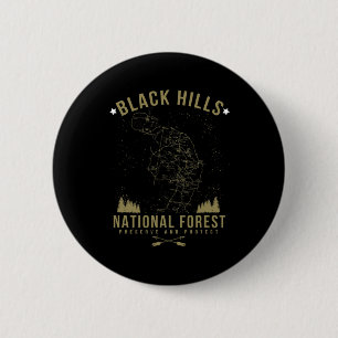 Badge Rond 5 Cm Chemise de la forêt nationale de Black Hill, Dakot