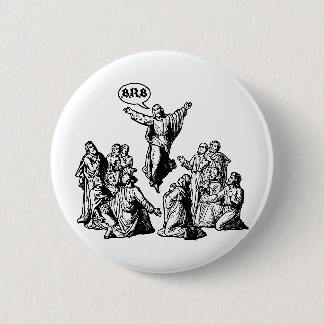 Badge Rond 5 Cm Chemise de lol de Jésus BRB (Devant)