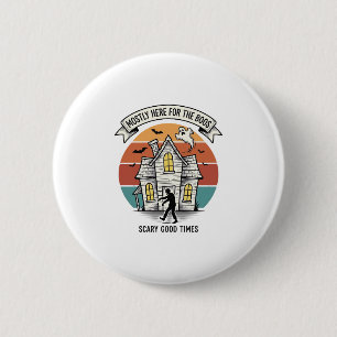 Badge Rond 5 Cm Chemise de maison hantée drôle vintage Halloween e