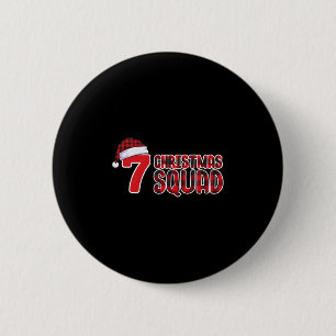 Badge Rond 5 Cm Chemise de Noël 67 Six Sept Mème Équipe 67 Rouge P