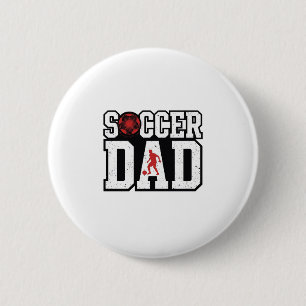 Badge Rond 5 Cm Chemise de papa de football vintage à typographie