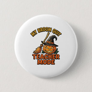 Badge Rond 5 Cm Chemise de professeur Halloween drôle conception d
