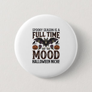 Badge Rond 5 Cm Chemise de saison effrayante Gravure vintage Hallo
