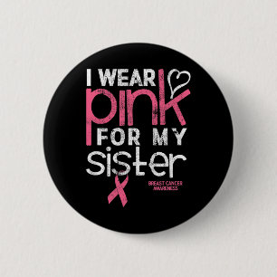 Badge Rond 5 Cm Chemise de sensibilisation au cancer du sein porte