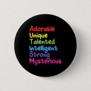 Badge Rond 5 Cm Chemise de sensibilisation au sens de l'autisme Ca