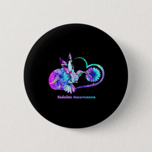 Badge Rond 5 Cm Chemise de sensibilisation au suicide Tournesol Co