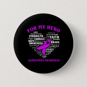 Badge Rond 5 Cm Chemise de sensibilisation Heimerheimer pour mon r
