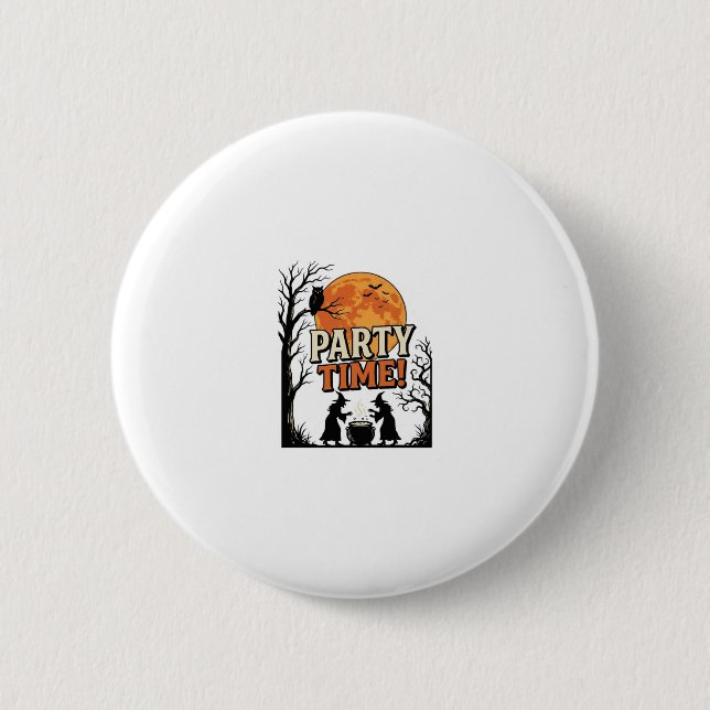 Badge Rond 5 Cm Chemise de sorcière de chaudron de fête d'Hallowee (Devant)